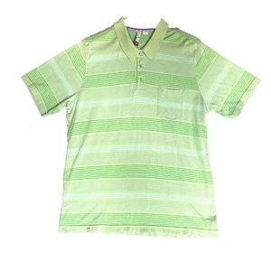 Quicksilver Poloshirt Erwachsene Large Kelly grün gestreift Outdoor Freizeit Preppy - Bild 1 von 13