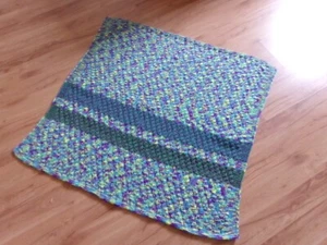 Baby- Kinderdecke ca.100x100 cm Wolldecke Kuscheldecke Handarbeit gestrickt - Bild 1 von 6