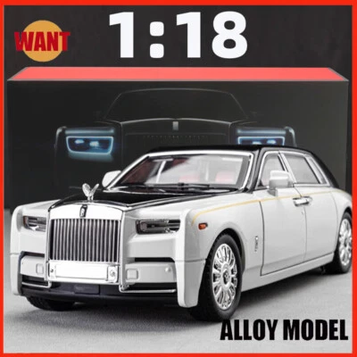 1:18 Rolls-Royce Phantom Model Car Toy Diecast Sound&Light Realistic Modeling - image 1 of 4