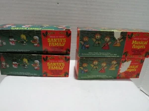 VTG TRIM A TREE ANGELS (2), SNOWMEN & MRS CLAUS IN ORIGINAL BOXES - Picture 1 of 7