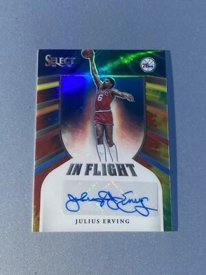 Julius Erving 2020 Select In Flight Tie Dye Auto Autograph #9/25 - Image 1 of 2
