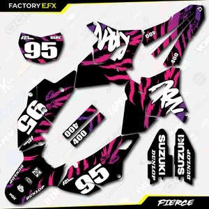 Retro Blk White Fierce Polisport Restyle Graphics Kit fit Suzuki Drz400 Drz400sm - Picture 1 of 8