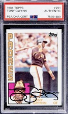 1984 Topps #291 Tony Gwynn San Diego Padres Signed Rookie Era Card Auto PSA