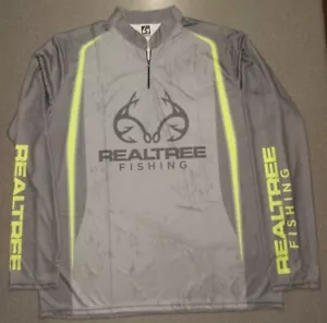 Realtree Fishing (Grey) Jersey G2 Gemini Banded Collar Long Sleeve (Large) - Picture 1 of 8