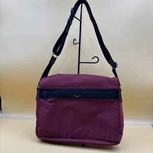 Michael Kors Laptop Umhängetasche groß Nylon Kent Messenger Umhängetasche burgund - Bild 1 von 15