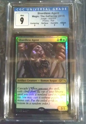Mtg Shardless Agent. (CGC) 9Q **Judge Promo Foil** [2015] - Image 1 of 2