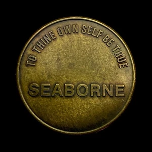 Vintage Serenity Prayer Bronze Coin SEABORNE Token “To Thine Own Self Be True” - Picture 1 of 2