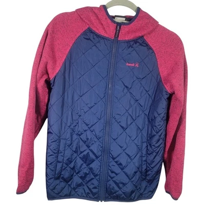 Chaqueta con Capucha Kamik Niñas 14 Rosa Azul Acolchada Suave Shell Cremallera Aislada Foto 1 de 4
