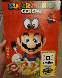 Super Mario Cereal Amiibo Box Only Nintendo Super Mario Odyssey Version - Picture 1 of 7
