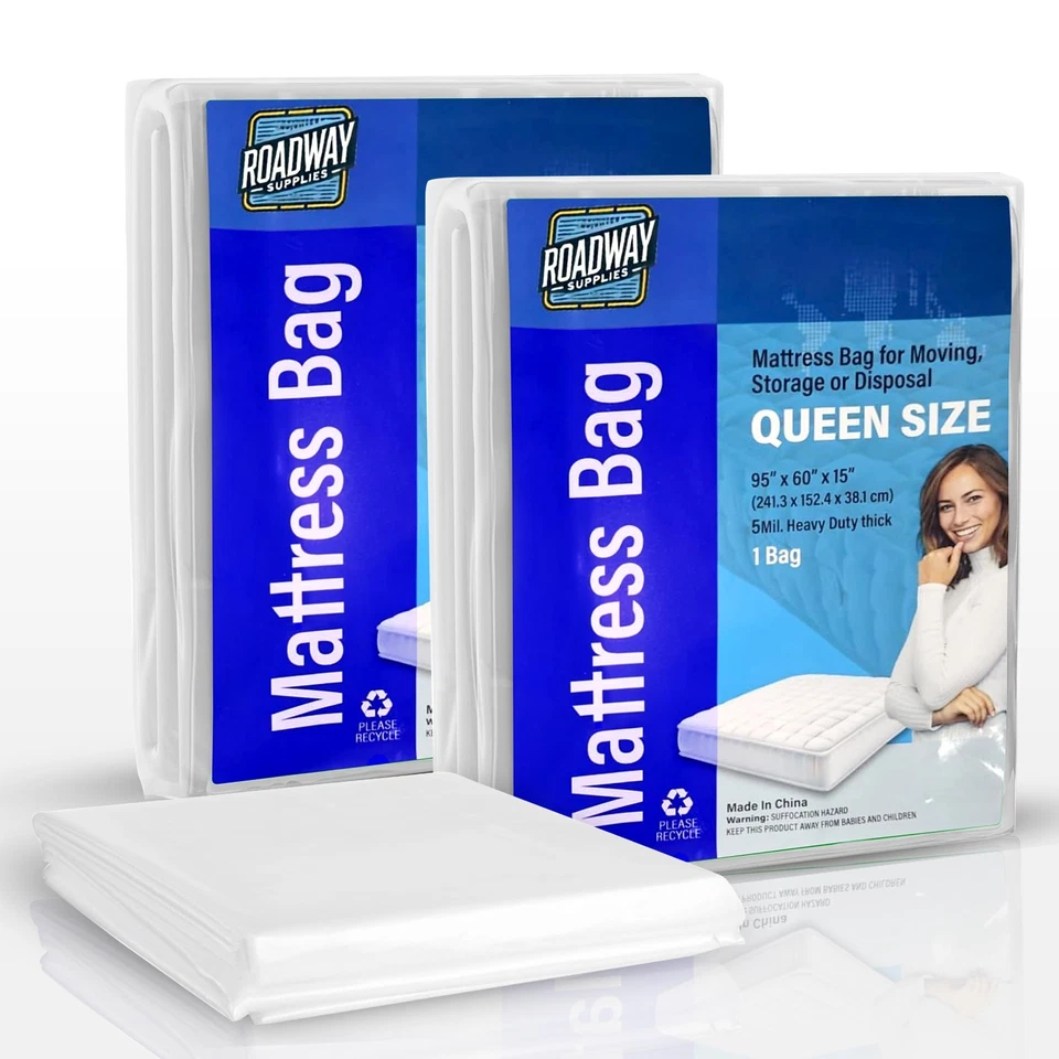Матрасная сумка для перемещения и хранения очень толстая защита 5 мил. Сверхпрочные - Изображение 1 из 4