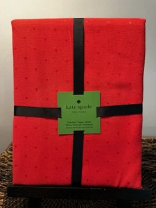 Kate Spade New York Red Oblong 60” X 84” Christmas Valentines Day NWT - Picture 1 of 7