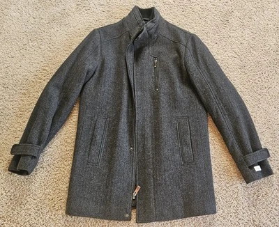 Calvin Klein Men's S Charcoal / Gray Wool Overcoat Excellent - Image 1 of 4