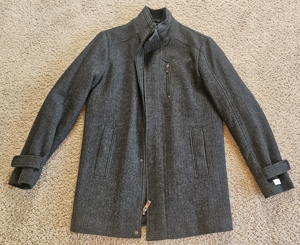 Calvin Klein Men's S Charcoal / Gray Wool Overcoat Excellent - Image 1 of 4