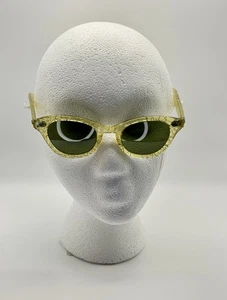 Vintage Sonnenbrille Mid Century Modern 50er/60er Atomic Gelb Spaghetti Konfetti - Bild 1 von 15