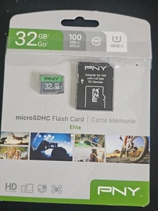 New PNY 32GB Micro SDHC Flash Card - Picture 1 of 2