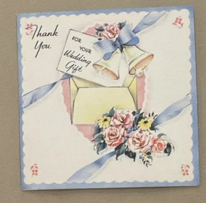 10 Vintage 1930s/40s Wedding Thank You Card Unused Greeting Card w/ EnvLot - Picture 1 of 6