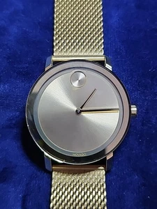 Movado Bold Evolution Gold Dial Steel Men's Watch - Picture 1 of 9