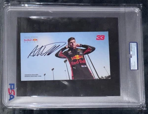 Max Verstappen "2018 F1 Aston Martin Red Bull" Signed Photo Driver Card Auto PSA - Picture 1 of 9