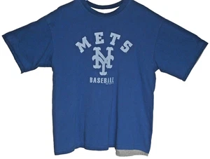 Vintage 90er New York Mets MLB Herren Large Inside Out doppelseitig blau grau T-Shirt - Bild 1 von 12