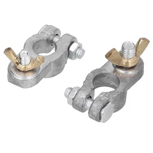 Car Battery Connector 1 Pair Universal Battery Terminal Clamps Quick - Picture 1 of 22