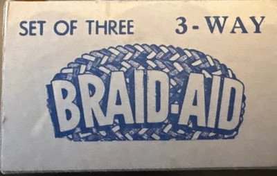 Vintage Braid-Aid Set of Three 3-Way Rug Braiding Making Tool Kit in Box USA - Image 1 of 4