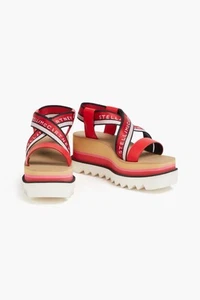STELLA McCartney Sneak Elyse Stripy Wedges Size Uk 2 New GENUINE RRP £585 #750 - Picture 1 of 9