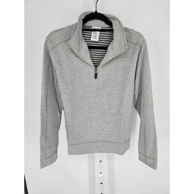 Danskin Now Womens Sz XL 1/4 Zip Cotton Sweatshirt Light Gray Athletic - Image 1 of 3