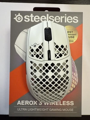 SteelSeries Aerox 3 Inalámbrico Blanco - Con Caja y Accesorios - Leer Descripción Foto 1 de 4