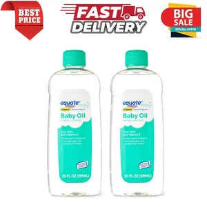(2er Pack) Equate Baby hypoallergenes Babyöl, Aloe Vera & Vitamin E, 20 fl oz - Bild 1 von 5
