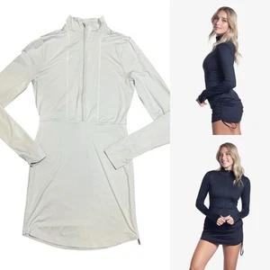 Bloquv WOMEN'S RELAXED COVERUP Gray long sleeve size Small swim cover up spf - Picture 1 of 8