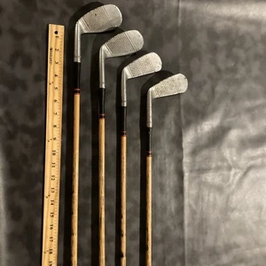 Vintage Set Of 4 Power Bilt H & B Irons (3, 6, 7, 8) Dimpled TT Flex Golf Clubs - Picture 1 of 23