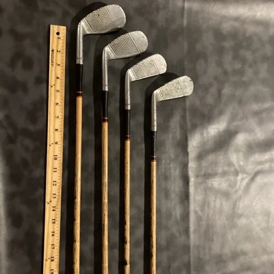 Vintage Set Of 4 Power Bilt H & B Irons (3, 6, 7, 8) Dimpled TT Flex Golf Clubs - Image 1 of 4