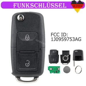 Funk Schlüssel 433MHz Fernbedienung 1J0959753AG ID48 für VW Golf Bora Polo T4 NS - Bild 1 von 8