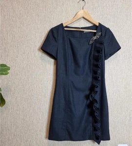 VTG Christian Dior Small Gray Wool Dress. Size S. Perfect For XS-S. Length 80 Cm - Picture 1 of 6