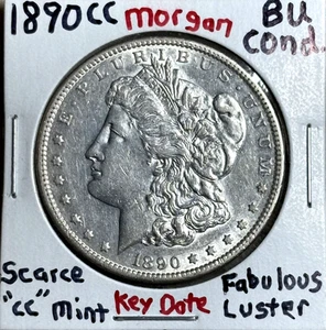 1890-CC MORGAN Silver DOLLAR🔥 BU🔥Fabulous Luster🔥Great Eye Appeal 🔥(VIDEO) - Picture 1 of 10