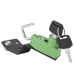 ༝Green Aluminium Alloy Anti Theft Helmet Lock For Z800 ZR800 - Picture 1 of 9