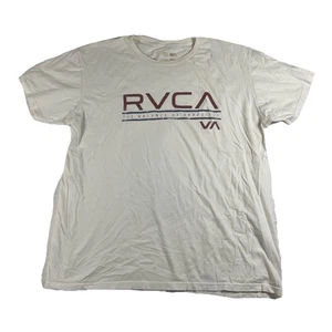 Camiseta estándar con logotipo de RVCA para hombre talla XL manga corta blanca - Imagen 1 de 12