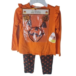 btween Three Piece Halloween Pumpkin Outfit, Size 5, NWT - Picture 1 of 5