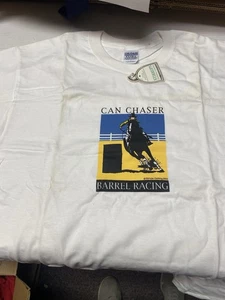 Vtg 2002 T Shirt Barrel Racing Can Chaser T Shirt Size Lg NOS See NOTE - Picture 1 of 4