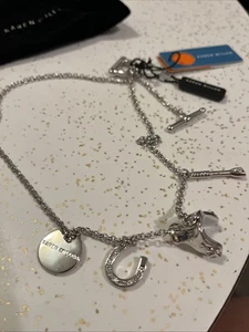 Karen Millen Reitermotiv Charm Halskette - Hufeisen, Sattel, Gerte - Bild 1 von 9