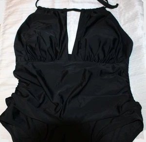 Traje de baño para mujer CUPSHE 1 PIEZA: negro talla 1X cuello halter ojo de cerradura diosa (2 formas) - Imagen 1 de 11