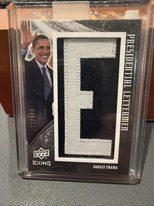 2008 Upper Deck Icons Barack Obama Presidential Lettermen E - Imagen 1 de 2