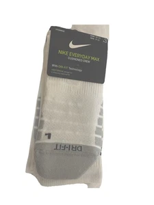 Nike Men's 3-Pack Everyday Max Cushioned Crew Socks White Women 10-13 Men's 8-12 - Picture 1 of 4