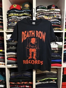 Vintage 2005 Death Row Records Y2K Rap Hip Hop Faded Black T-Shirt Size M - Picture 1 of 9