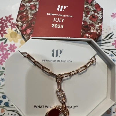 Bomb Party July 2025 Dazzling Heartfelt Desire LC Ruby Rose Gold Plating NK13277 - Image 1 of 3