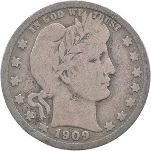 BETTER 1909-D Liberty Barber 90% srebro US Quarter *181 - Zdjęcie 1 z 3