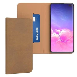 Funda de móvil para Samsung Galaxy S10 Plus funda billetera plegable vintage marrón - Imagen 1 de 5
