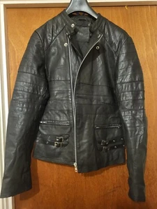 ASOS Leather Jacket Black - Mens UK - Small - Picture 1 of 4