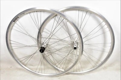 PAIR 700c 622 x 19 BIKE WHEELS SHIMANO MC18 8/ 9 SPEED CASSETTE EUROLINE SILVER - Image 1 of 2