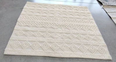 IVORY 6' X 6' Square Stained Rug Reduced Price 1172734442 NAT102C-6SQ - Image 1 of 4